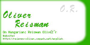 oliver reisman business card